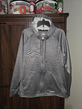 Awesome Men's Gray TEK GEAR "Warm Gear" Full Zipper Athletic Jacket Size Large